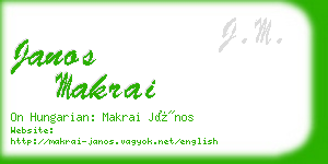 janos makrai business card